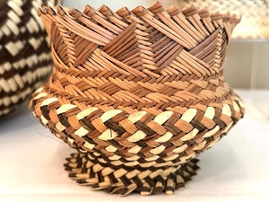 lot 82 image: Four Artisan Tarahumara Indians of the Copper Villages in Mexico Handmade Baskets