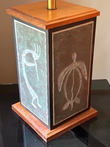 lot 150 image: Southwest Style Table Lamp