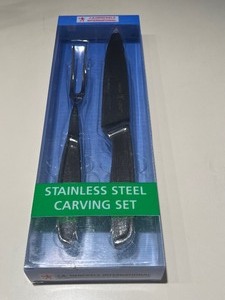 lot 110 image: New J.A. Henckels Two Piece Stainless Steel Carving Set