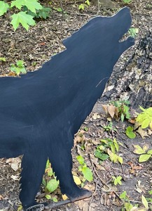 lot 262 image: Metal Wolf Decor by Platte Lake Steel