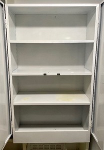 lot 272 image: Two Door  White Metal Storage Cabinet