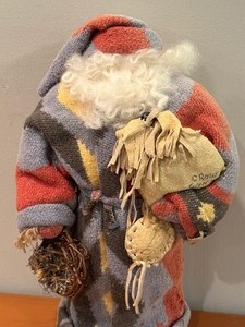 lot 354 image: Signed Artisan Made Santa Figurine