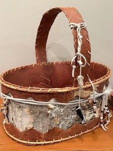 lot 356 image: Two Beautiful Birch Bark Baskets