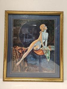 lot 209 image: Lovely Framed Art Nouveau Print 