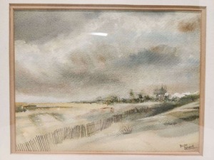 lot 211 image: Framed Signed Original Watercolor by MN Artist Barb Lundell