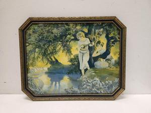 lot 213 image: Antique Art Nouveau 1920s Framed Print