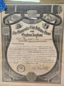 lot 218 image: Antique 1890s IOOF Oddfellows Orphan Asylum Fraternal Greeting