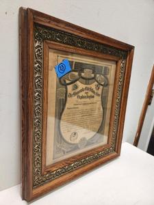 lot 220 image: Antique 1890s IOOF Oddfellows Orphan Asylum Fraternal Greeting