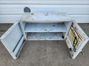 lot 239 image: Vintage 1960s era FILKO Service Station Metal Advertising Cabinets