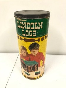 lot 147 image: Large Container of Vintage Lincoln Logs