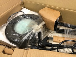 lot 150 image: NOS Vintage DANA Retro Articulated Magnifier Lamp