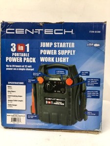 lot 154 image: Brand New CENTECH 3-in-1 Jump Starter Power Supply & Work Light