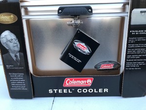 lot 165 image: Brand New COLEMAN Stainless Steel 54qt Cooler