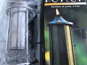 lot 174 image: 3 Pairs of Brand New India House Stainless Deck Torches