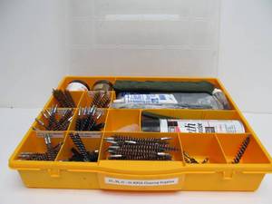 lot 48 image: Case Full of Excellent Organized Gun Cleaning & Gunsmith Supplies & Tools
