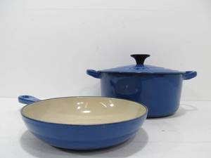 lot 63 image: LE CREUSET Dutch Oven & Skillet