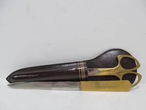 lot 76 image: Original Scissors & Letter Opener Set from Ribbon Cutting Ceremony - 1954 Pennsylvania Turnpike Delaware River Extension