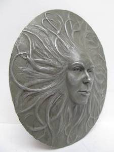 lot 88 image: Signed 3D Face Wall Sculpture by Bill Hueg