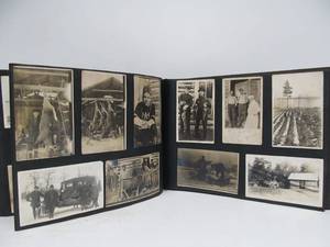 lot 98 image: Fantastic Old 1910s-20s Hunting Fishing Camping Scrapbook FULL of Photos