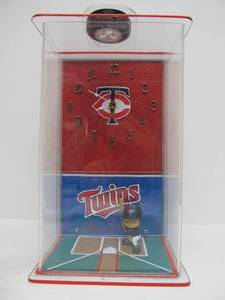 lot 99 image: Very Cool Custom Made MN TWINS Lighted Acrylic Baseball Clock