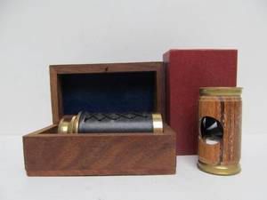 lot 100 image: 2 Quality Smaller Size Brass Spyglasses