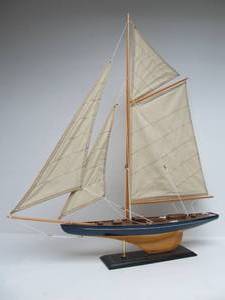 lot 101 image: Large Wooden Sailboat Display