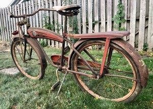 lot 1 image: Awesome Old 1940s MONARK Super Deluxe Boys Bicycle