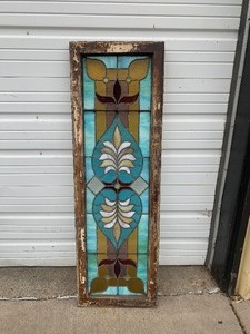lot 313 image: Beautiful Antique Stained Glass Window #2