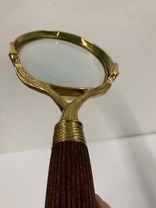lot 188 image: Large Ornate Vintage Brass Magnifying Glass