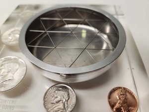 lot 265 image: 1964 Retro Lucite Ashtray wGenuine 1964 US Coins