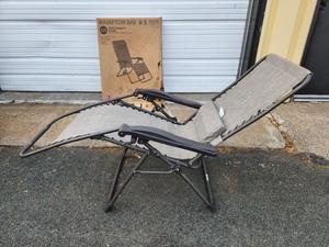 lot 294 image: Like-New Hampton Bay Zero Gravity Lounge Chair