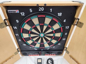 lot 296 image: Working Sportcraft Electronic Dart Board Cabinet