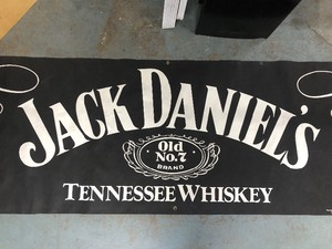 lot 327 image: LARGE Vintage 80s JACK DANIELS Advertising Banner