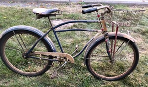lot 257 image: Awesome 1940s-50s IDEAL Boys Bicycle 