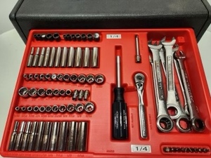 lot 262 image: 4-Drawer Craftsman Tool Wrench Chest FULL of Brand New Wrenches Sockets etc.