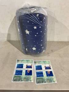 lot 212 image: MAXYOYO Twin Japanese Floor Futon Mattress - Navy Starry Sky