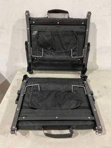 lot 223 image: ADVENOR Set of 2 Portable Black Stadium Seats with Back Support for Bleachers