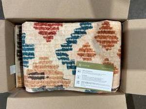 lot 226 image: Art&Tuft 8 x10 ft Area Rug - Colorful Geometric Diamonds