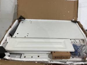 lot 232 image: saicheng Modern Dressing Table with 10 Lights, 2 USB Ports, Stool, 4 Storage Drawers and Power Outlets - White