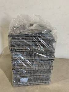 lot 265 image: mDesign Set of 6 Foldable Water Hyacinth Storage Box - Gray Washed