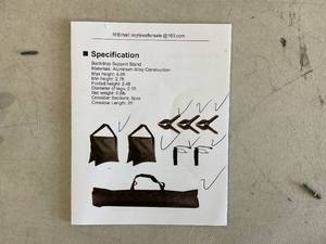 lot 273 image: ZBWW Adjustable Backdrop Support Stand with Carrying Bag