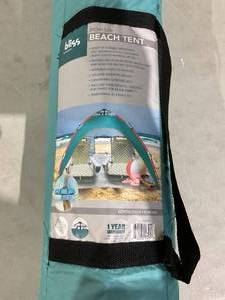 lot 279 image: Bliss Pop-Up Beach Tent wCarry Bag - TealOrange