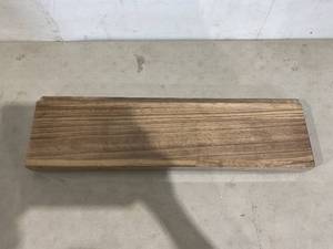 lot 290 image: Love-KANKEI Wall Mounted Floating Shelves-Set of 2 - Carbonized Black (Natural Wood Color)