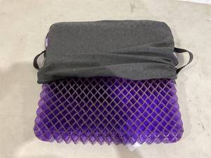 lot 296 image: Purple Temperature Neutral Grid Royal Seat Cushion