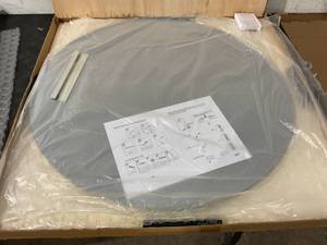 lot 104 image: UMZODO 28 inch Round Frameless Beveled Round Mirror