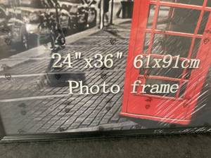 lot 125 image: LOT OF 4 Black 24x36 Photo Frames