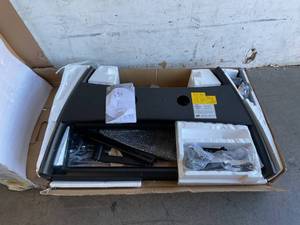 lot 155 image: North Bayou Floor Stand TV Mobile Cart - Black