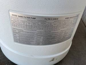 lot 166 image: Intex 3000 GPH Above Ground Pool Sand Filter Pump with 1.5 in. Pump Hose
