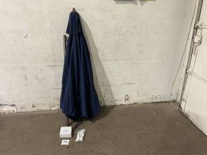 lot 172 image: Tropishade 8 ft. Tropilight LED Lighted Navy Market Umbrella