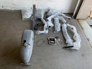 lot 175 image: Sunny Health & Fitness Cross Trainer Magnetic Recumbent Bike with Arm Exercisers